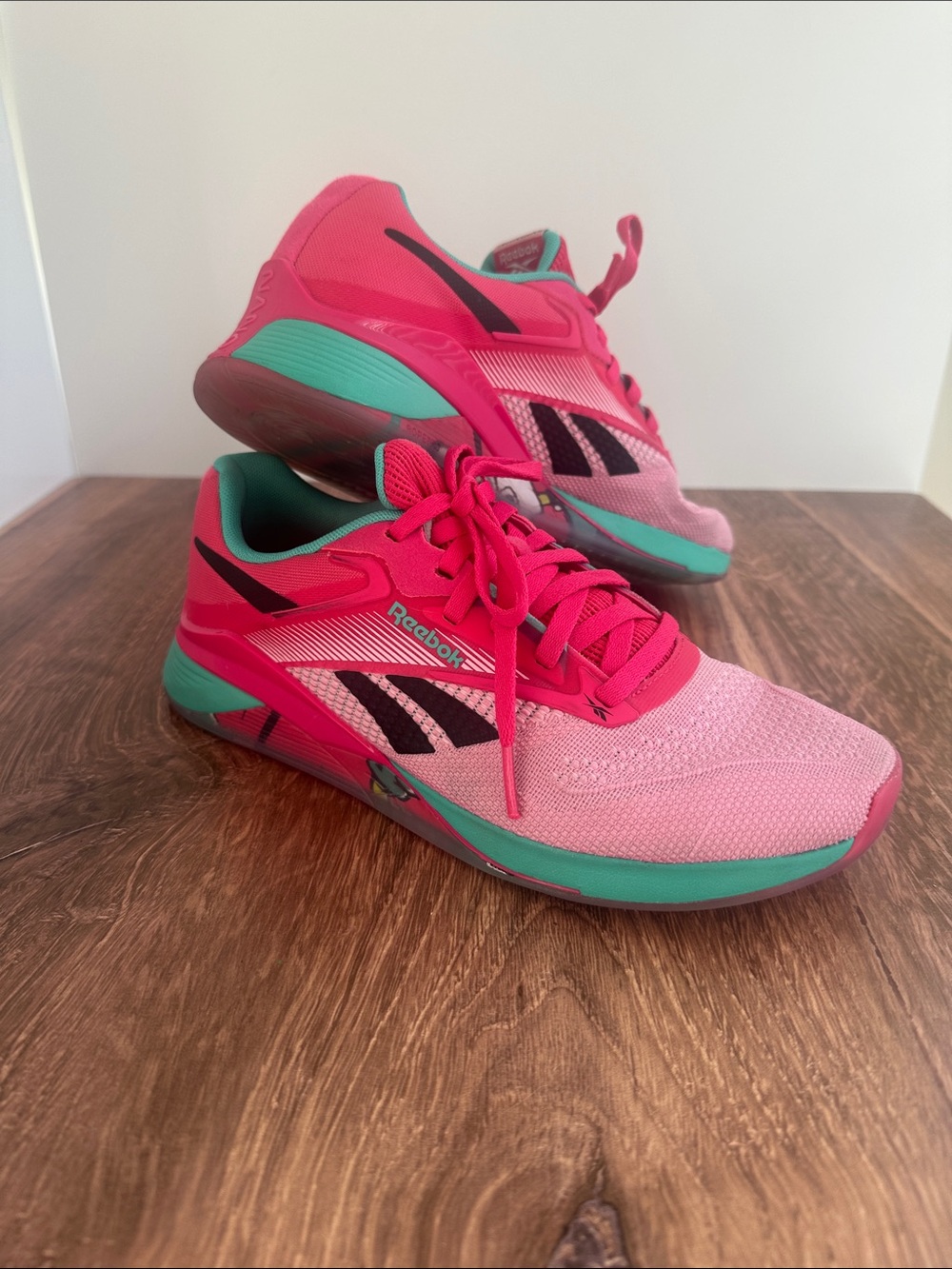 Reebok Women's Nano X4 Training Shoes Hot Pink and Teal